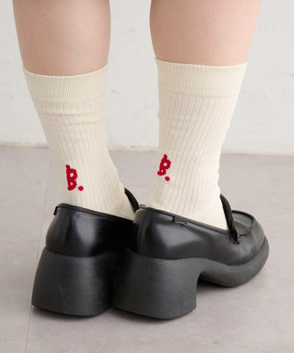 B Logo標誌襪子
