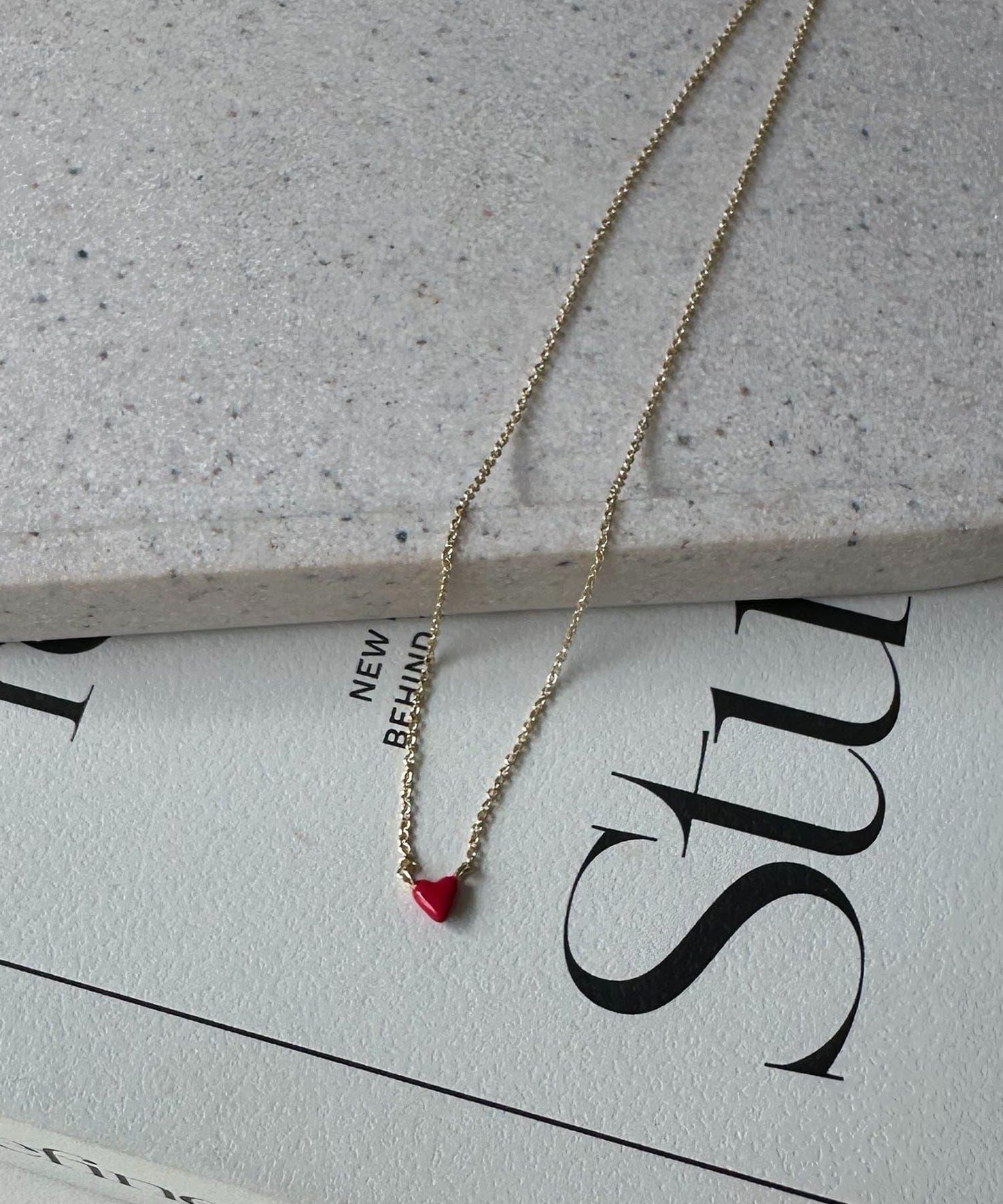 GOLDY/ゴールディ 小巧環氧心形吊墜 項鍊