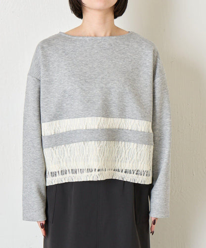 蕾絲拼接設計 套頭上衣