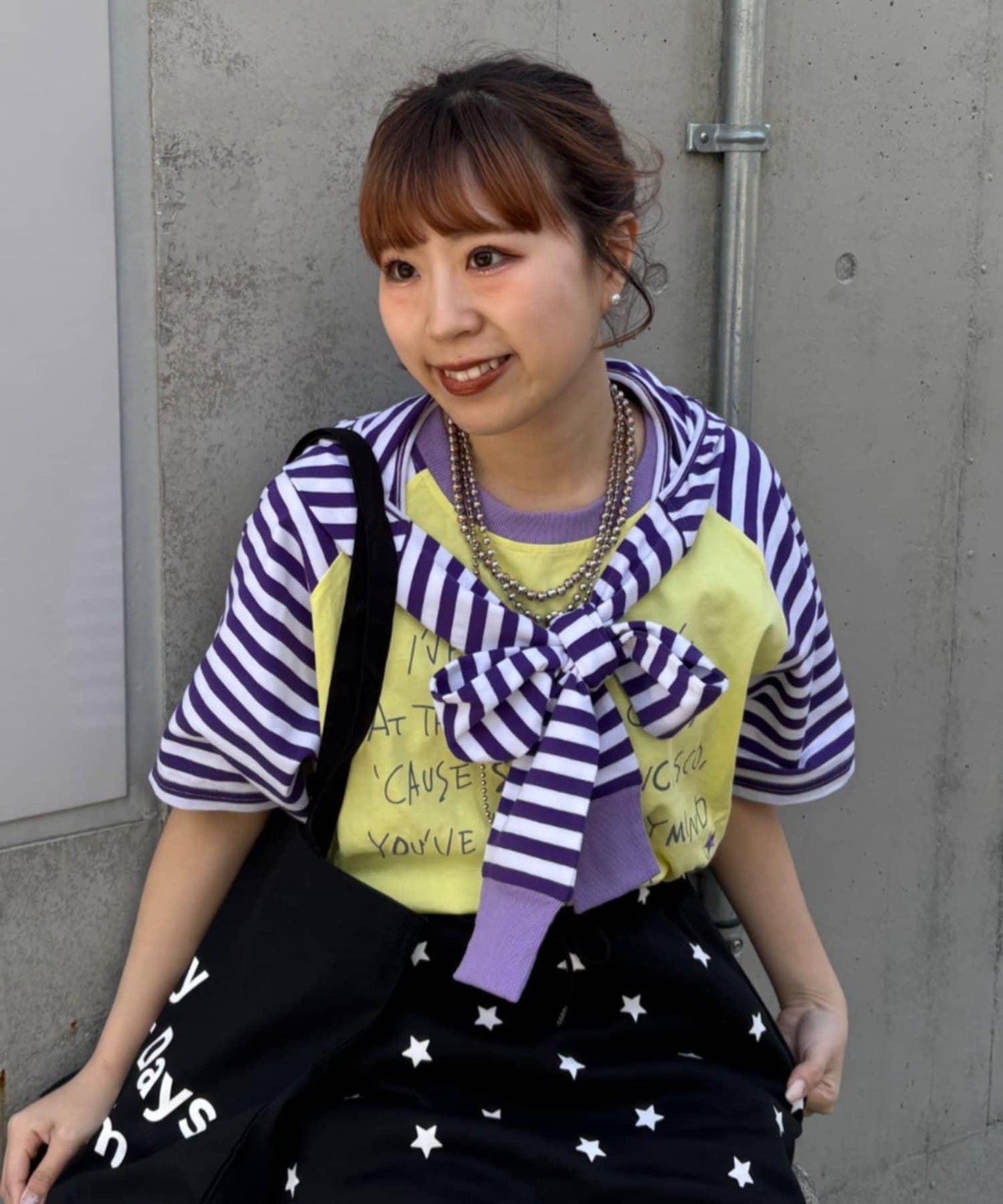 HELLO.SANFRANCISCO × momo聯名 帶帽繩設計 插肩T恤