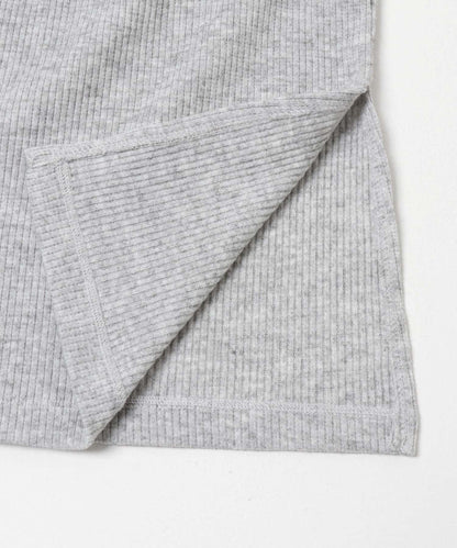 疊穿設計羅紋連衣裙