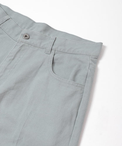 斜紋雙寬闊腿褲