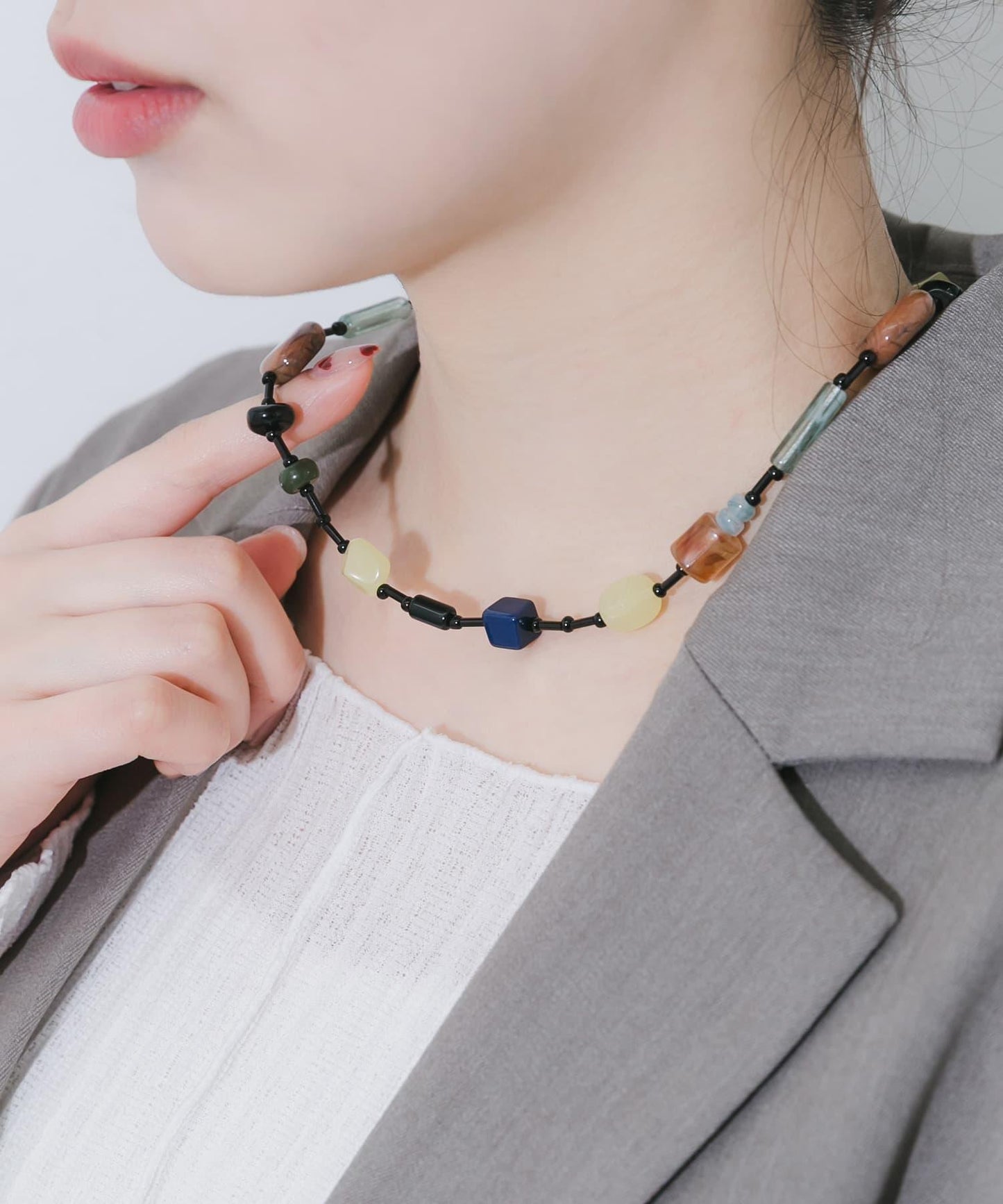 不鏽鋼多珠設計項鍊