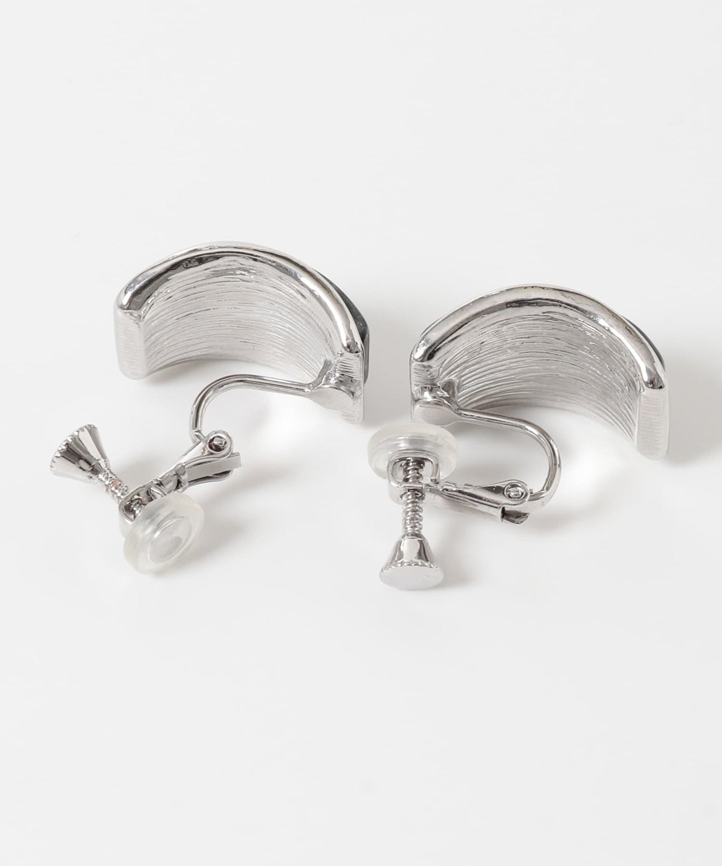 方形樹脂金屬弧形耳環