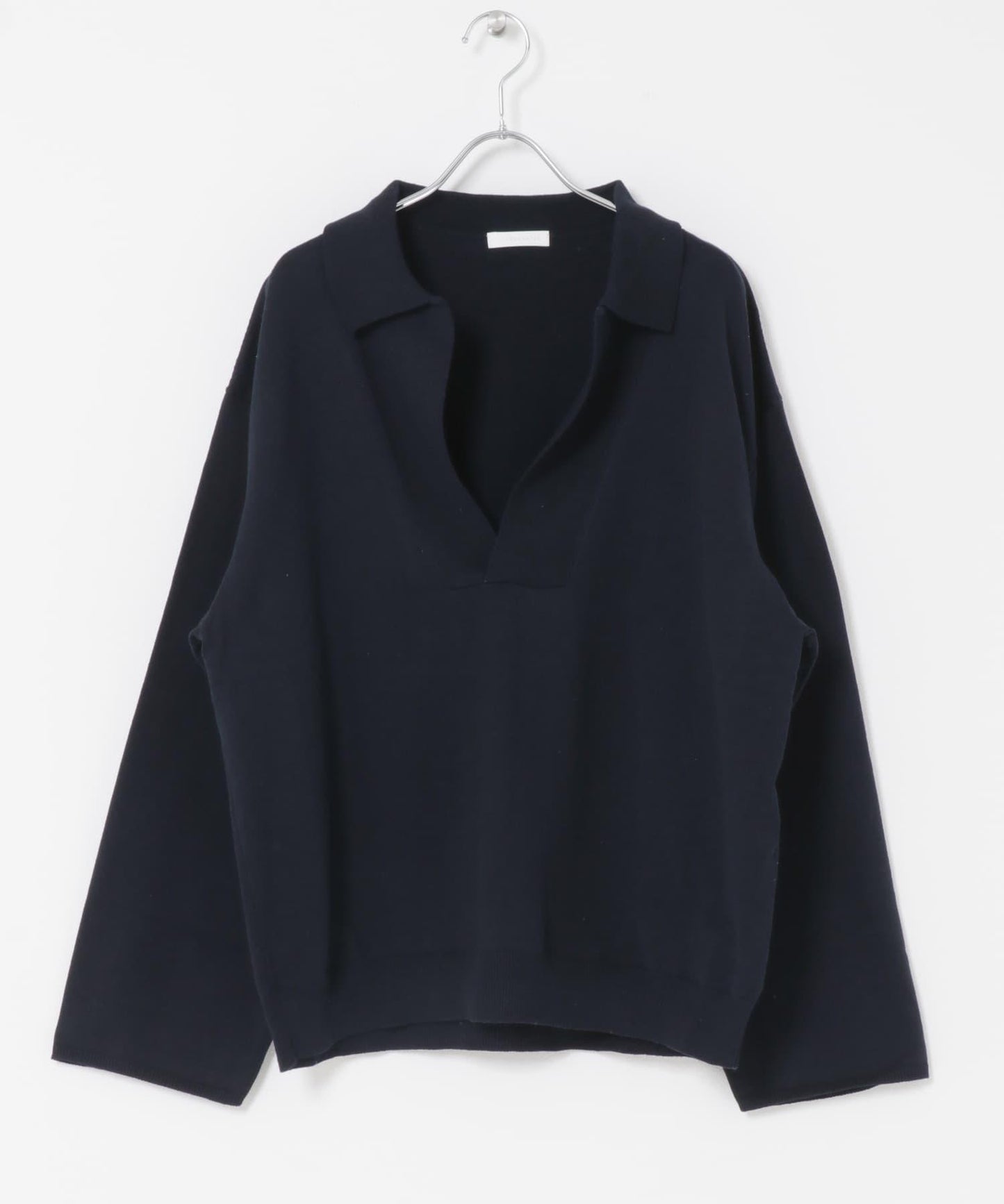 UNDECORATED LINEN/COTTON BIG KNIT TOP