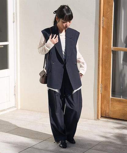 雙環腰頭 褶襉 氣球廓形 褲子（可成套搭配）