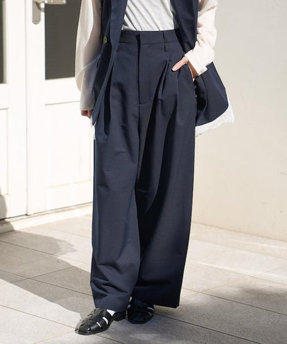 雙環腰頭 褶襉 氣球廓形 褲子（可成套搭配）