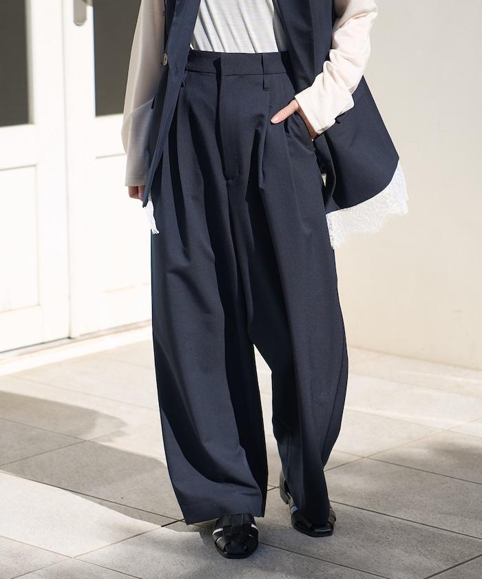 雙環腰頭 褶襉 氣球廓形 褲子（可成套搭配）