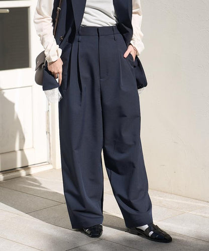 雙環腰頭 褶襉 氣球廓形 褲子（可成套搭配）