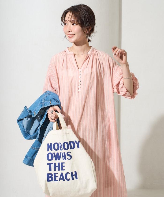 印度紐扣開襟短袖連衣裙