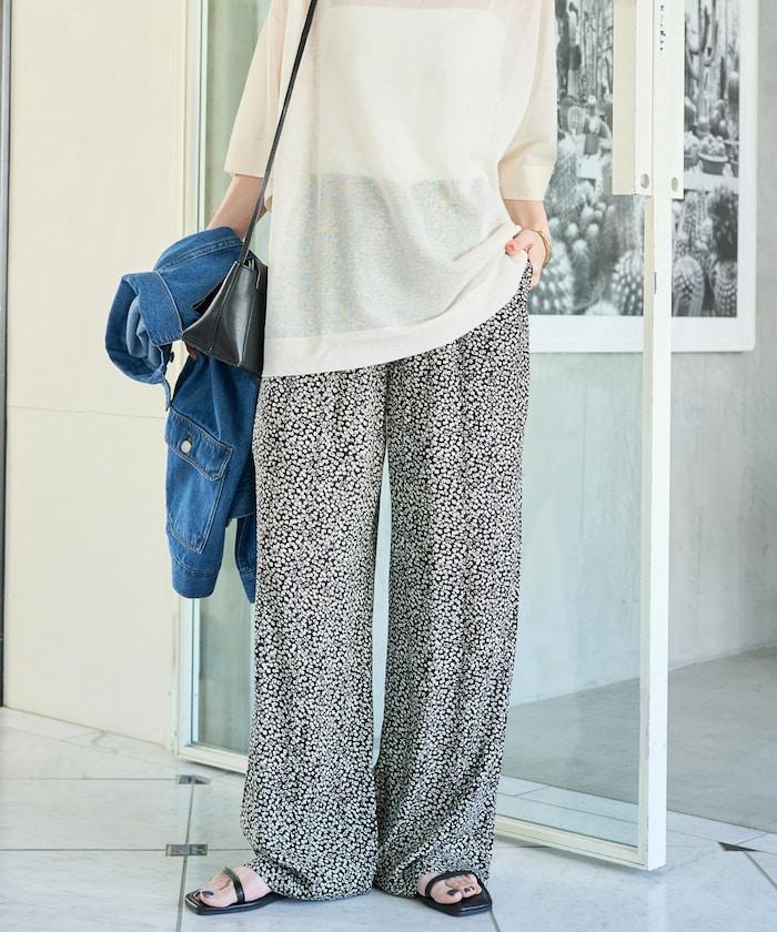 印度小花印花 休閒褲