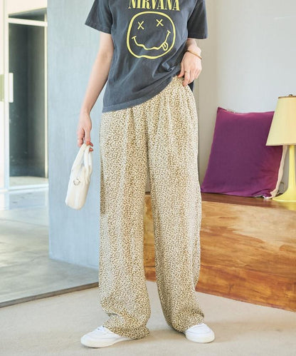 印度小花印花 休閒褲