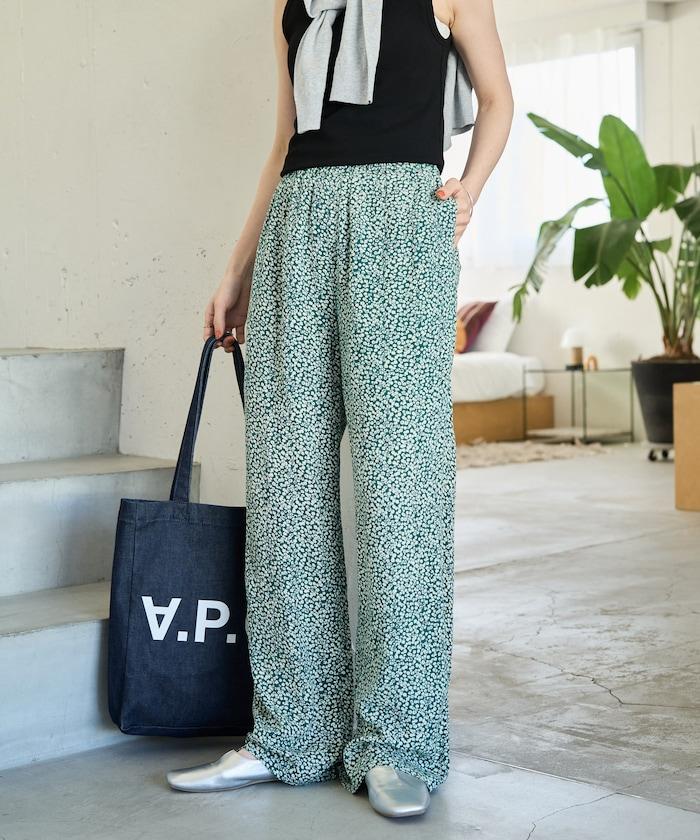 印度小花印花 休閒褲