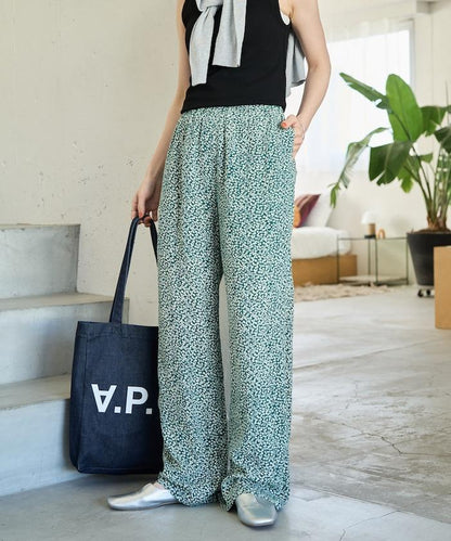 印度小花印花 休閒褲