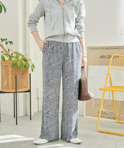 印度小花印花 休閒褲