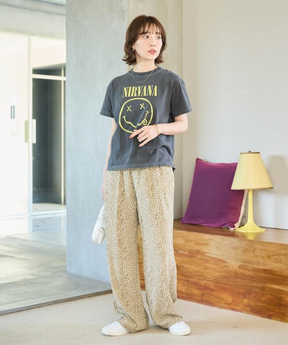 印度小花印花 休閒褲