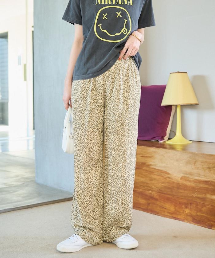 印度小花印花 休閒褲