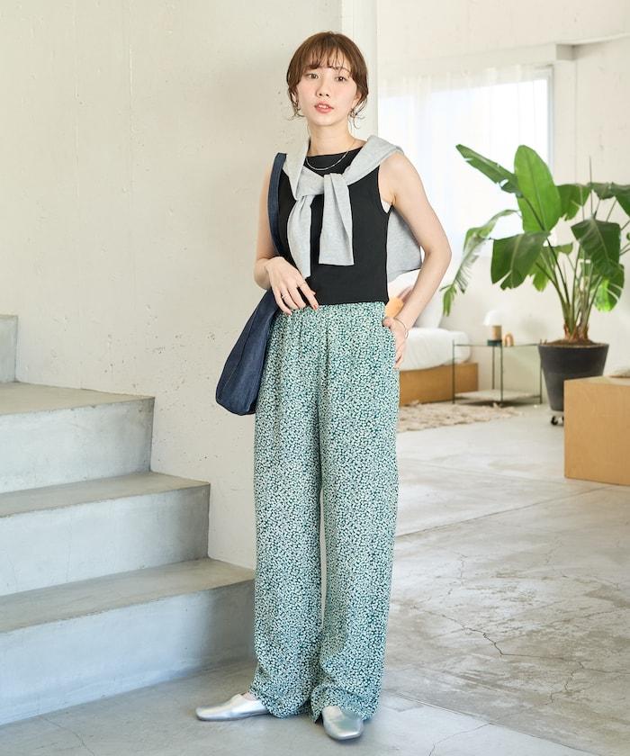 印度小花印花 休閒褲