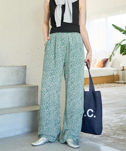 印度小花印花 休閒褲