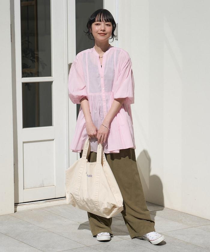 印度薄紗 Key領 長款襯衫