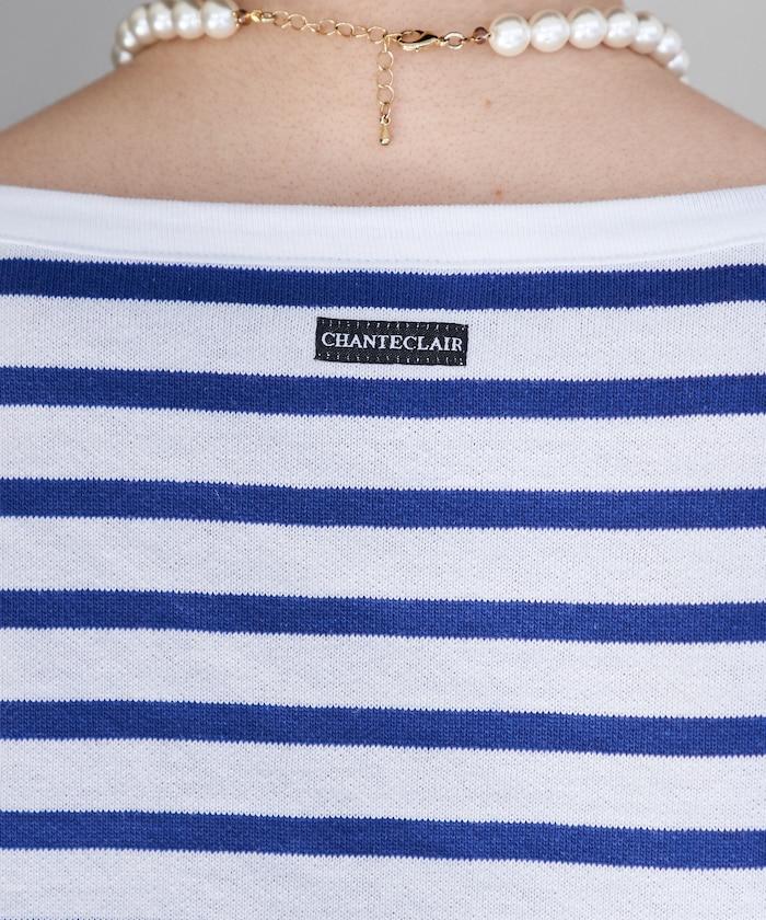 寬鬆 巴斯克條紋 側邊按扣 套頭上衣