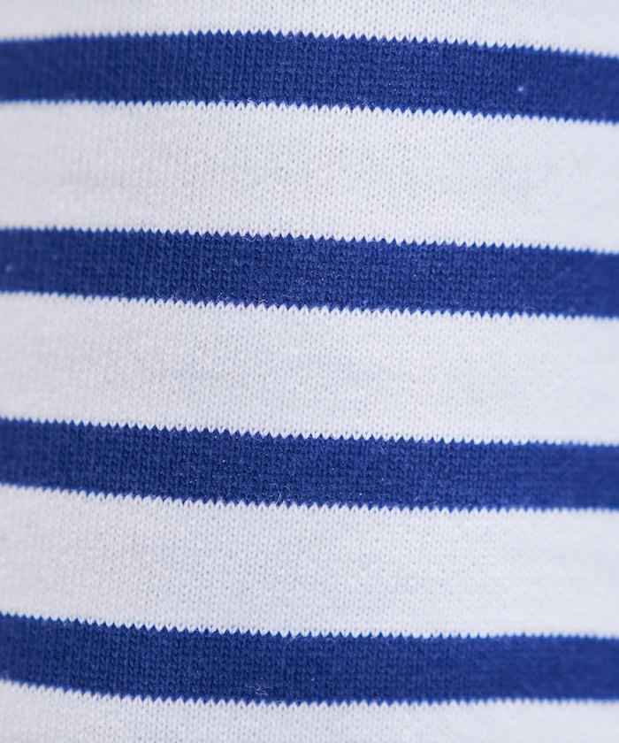 寬鬆 巴斯克條紋 側邊按扣 套頭上衣