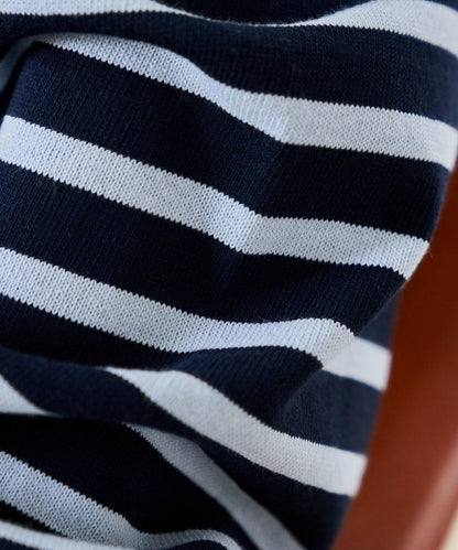 寬鬆 巴斯克條紋 側邊按扣 套頭上衣