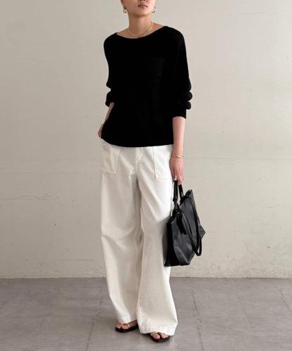 假麻棉針織上衣