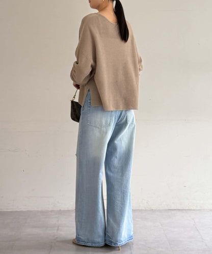 假麻棉針織上衣