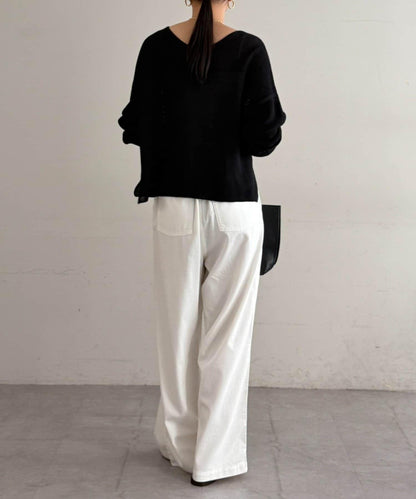 假麻棉針織上衣