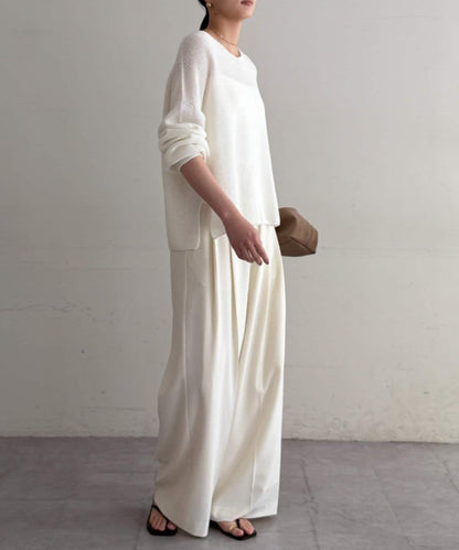 假麻棉針織上衣