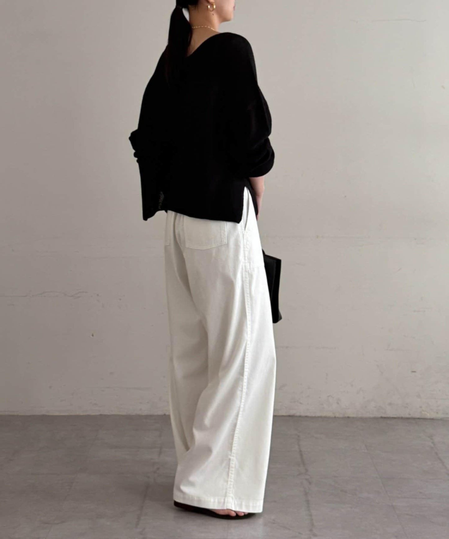 假麻棉針織上衣