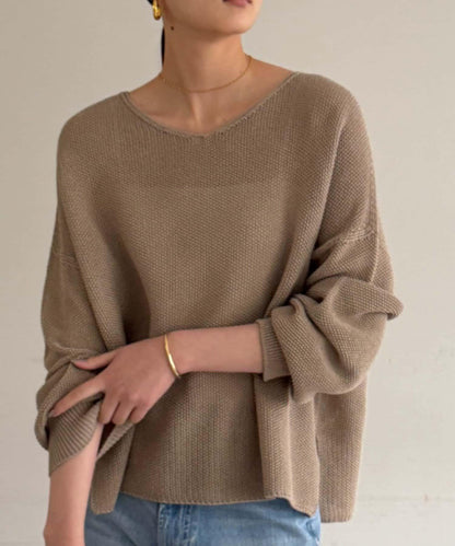 假麻棉針織上衣