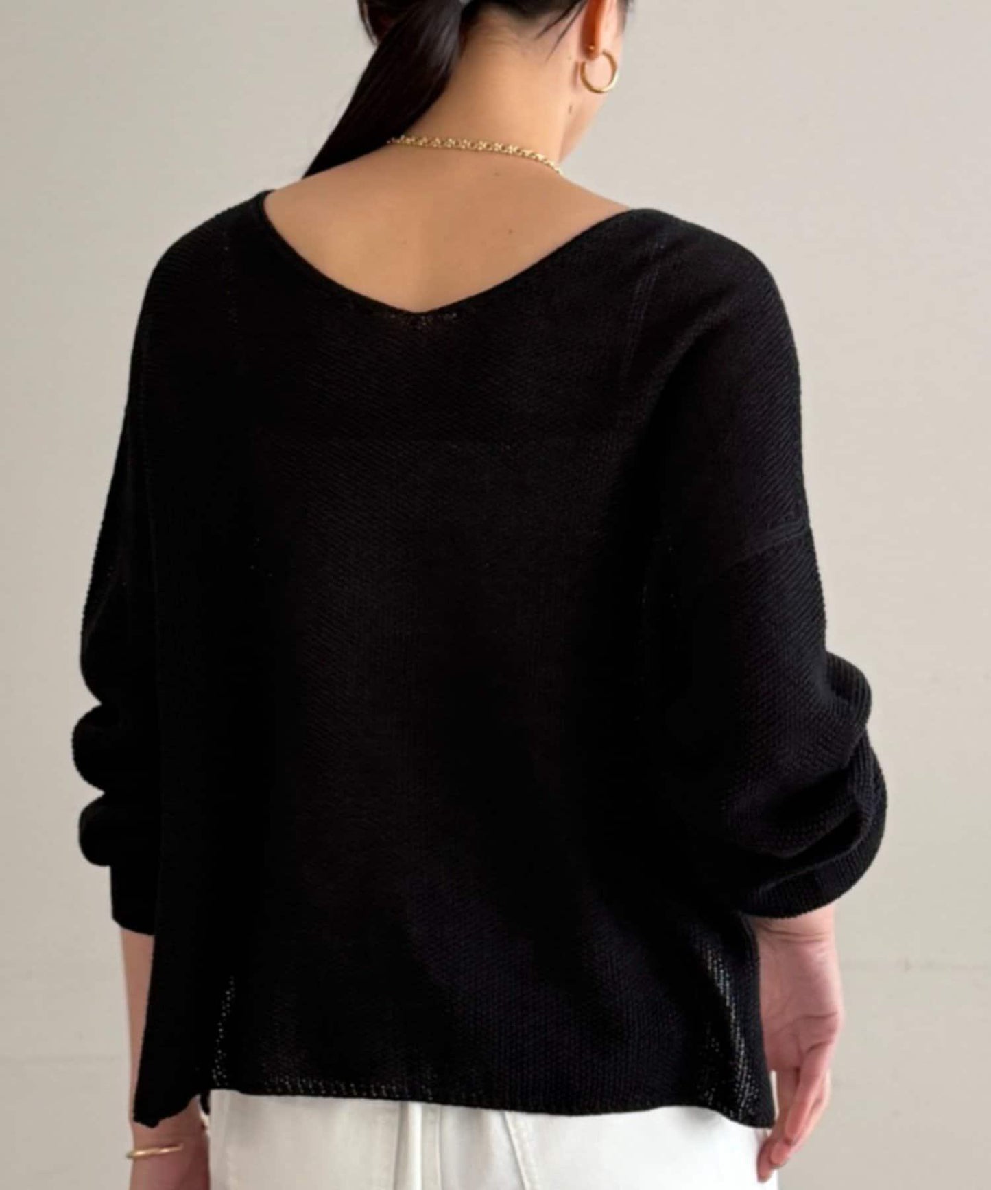 假麻棉針織上衣