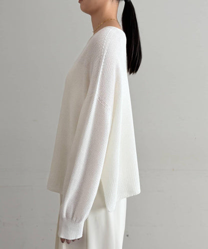 假麻棉針織上衣