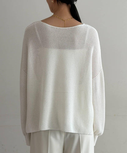 假麻棉針織上衣