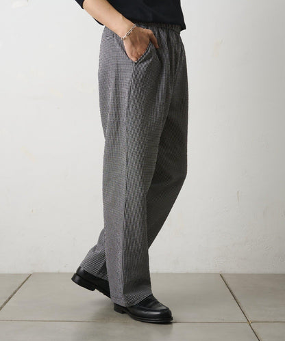 套裝可搭配 泡泡紗格紋 休閒褲