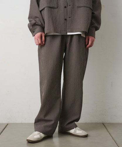 套裝可搭配 泡泡紗格紋 休閒褲