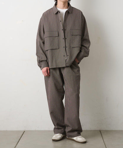 套裝可搭配 泡泡紗格紋 休閒褲