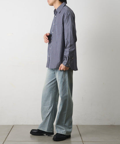 細條紋常規領襯衫