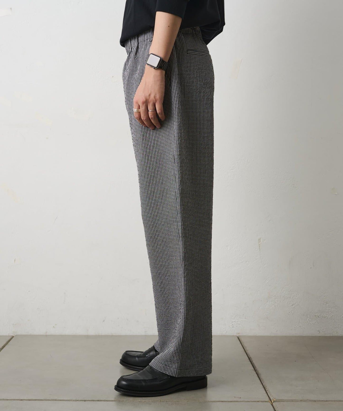 套裝可搭配 泡泡紗格紋 休閒褲