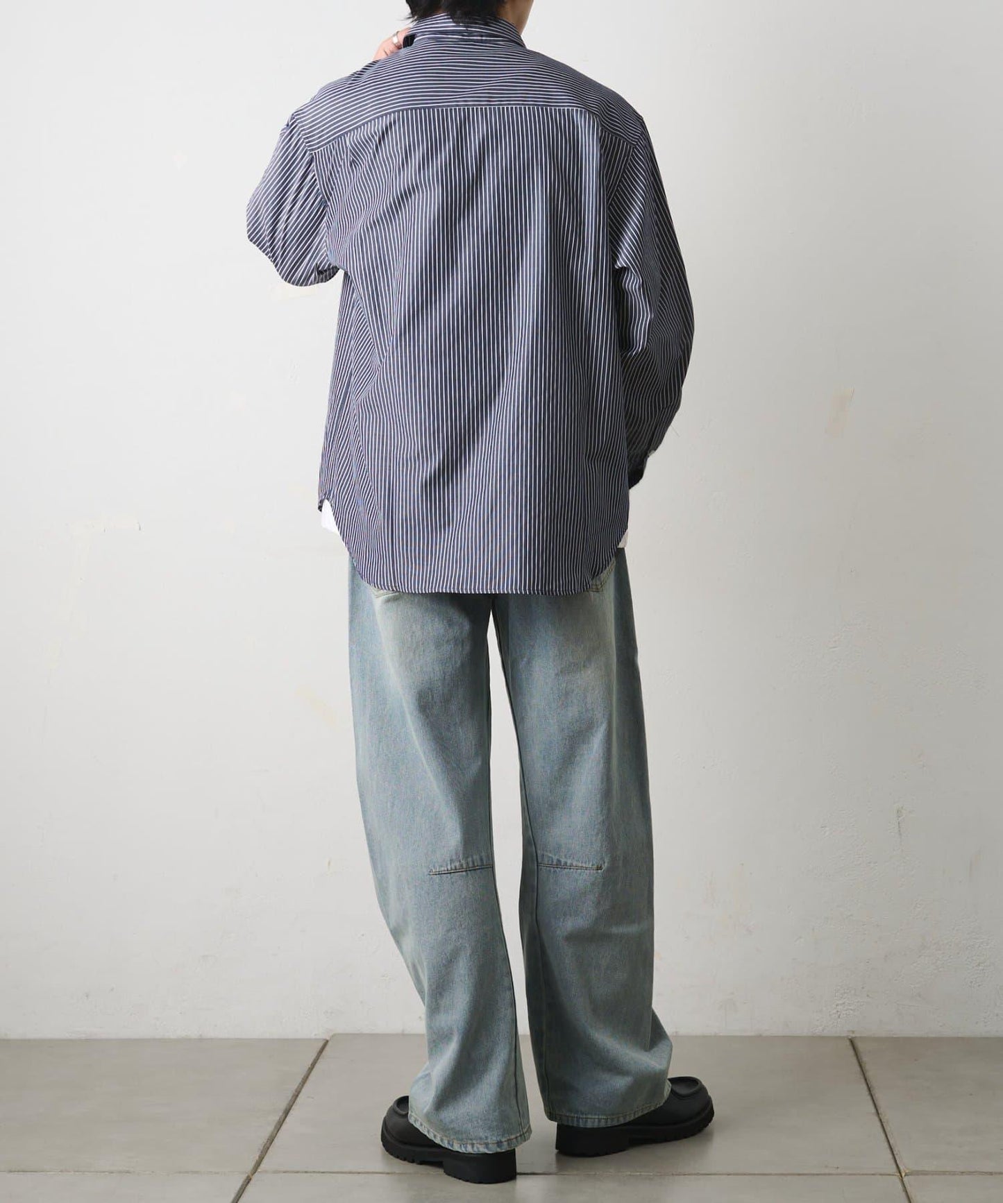 細條紋常規領襯衫