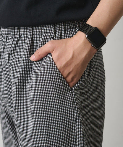 套裝可搭配 泡泡紗格紋 休閒褲