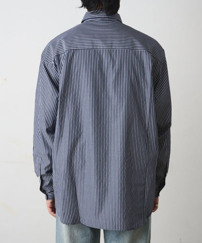 細條紋常規領襯衫