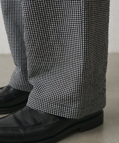 套裝可搭配 泡泡紗格紋 休閒褲