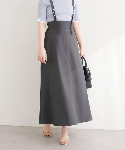 圓點按扣設計 2WAY 半身裙