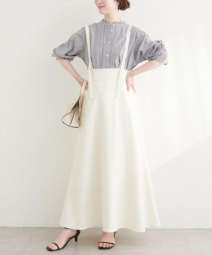 圓點按扣設計 2WAY 半身裙