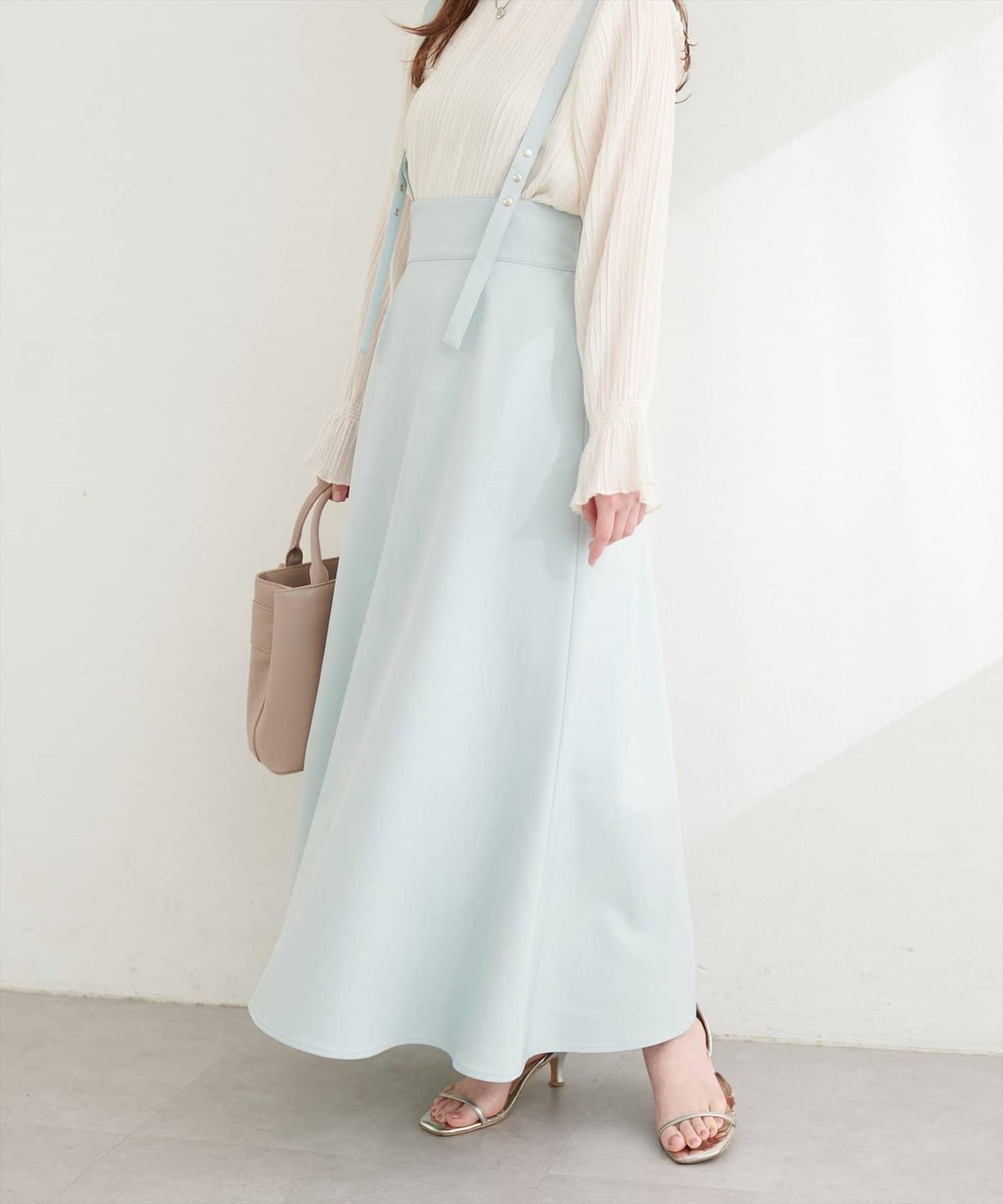 圓點按扣設計 2WAY 半身裙