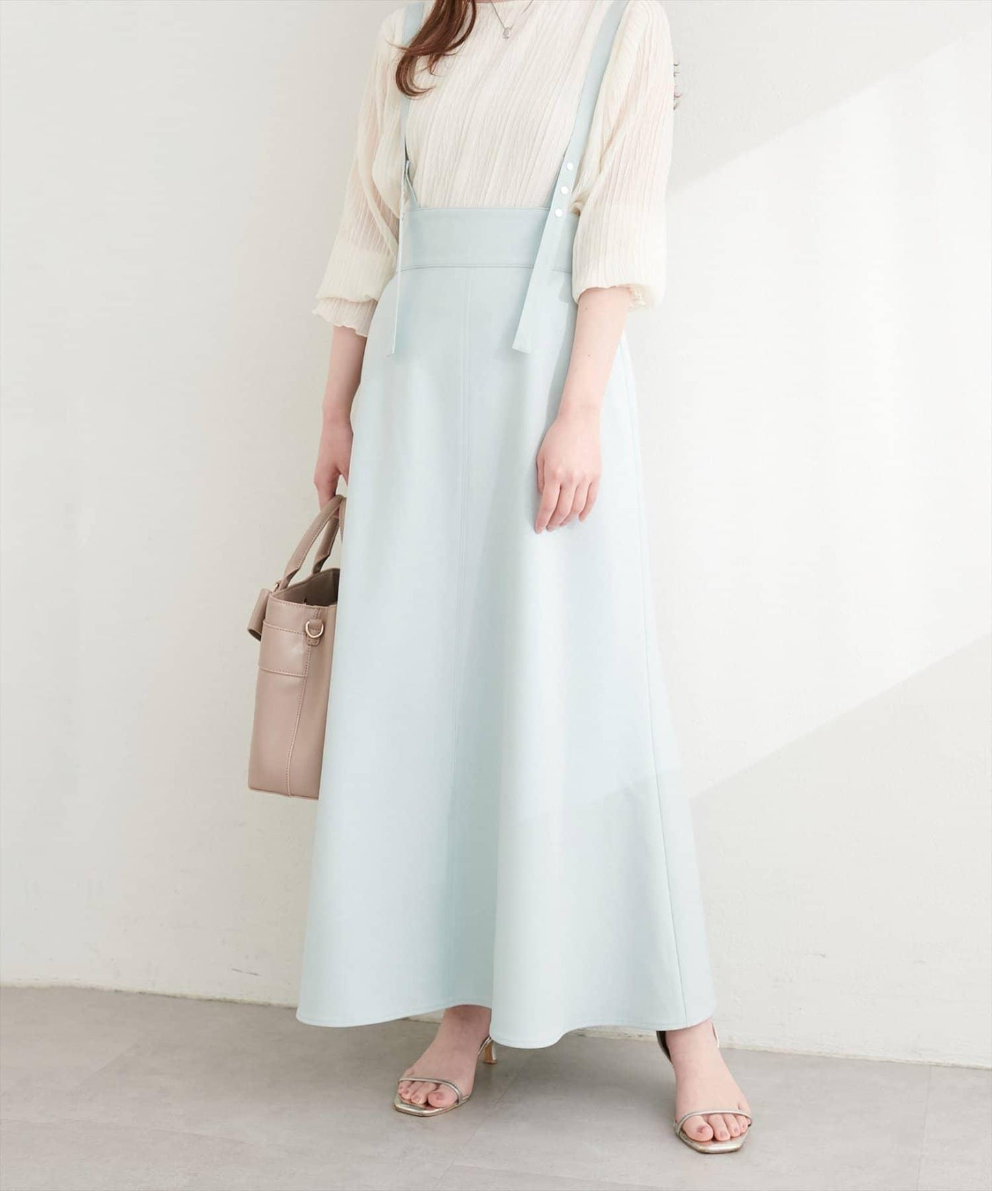 圓點按扣設計 2WAY 半身裙