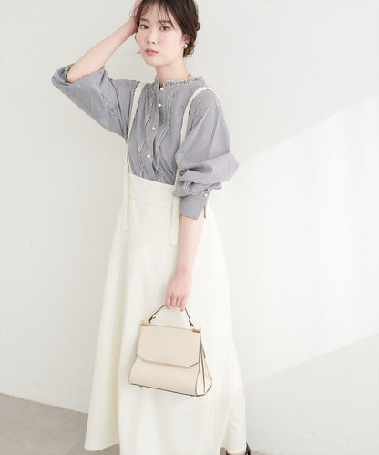 圓點按扣設計 2WAY 半身裙